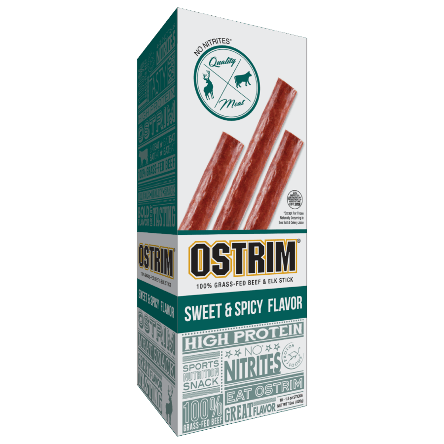 eskama Sweet & Spicy Beef & Elk Sticks – Grass-Fed Protein Snack (10 Pack)