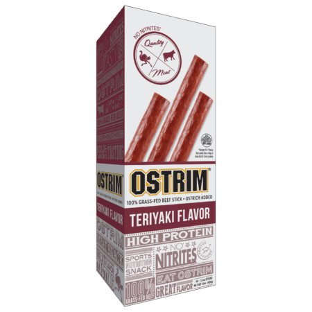 eskama Teriyaki Beef & Ostrich Sticks – Grass-Fed Protein Snacks (10 Pack)