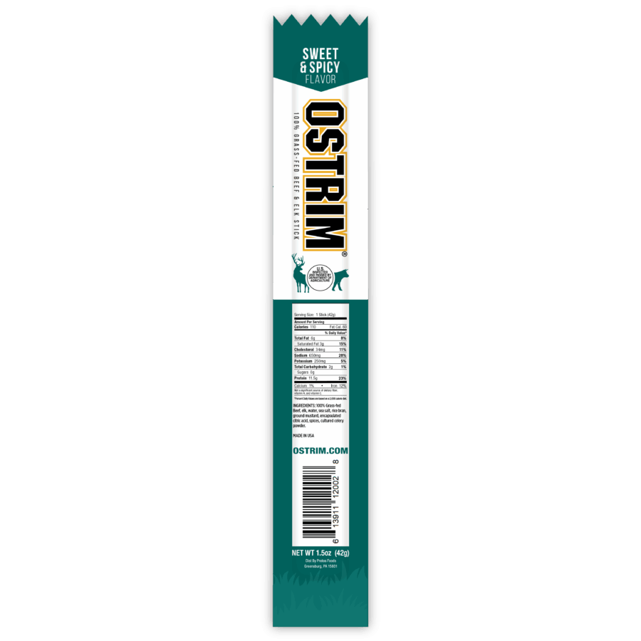 eskama Sweet & Spicy Beef & Elk Sticks – Grass-Fed Protein Snack (10 Pack) - Image 2